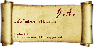 Jámbor Attila névjegykártya