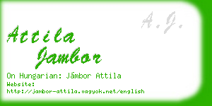 attila jambor business card